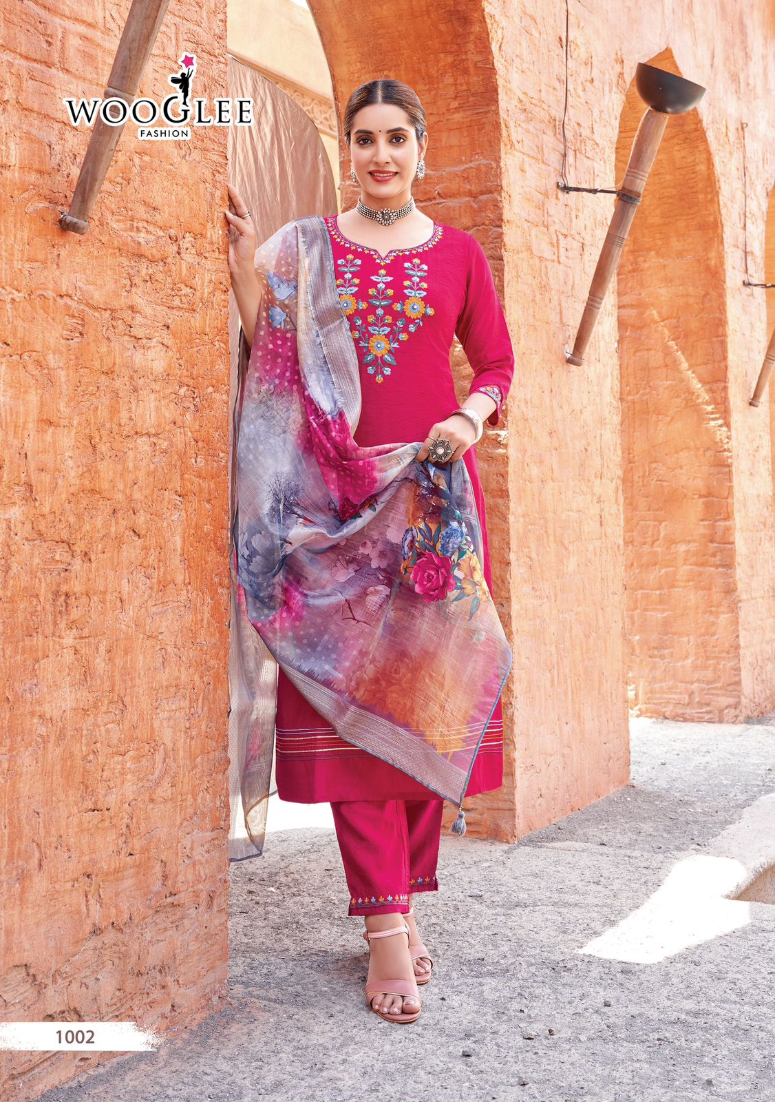 Kritika By Wooglee Viscose Weaving Kurti With Bottom Dupatta Wholesale Shop In Surat
